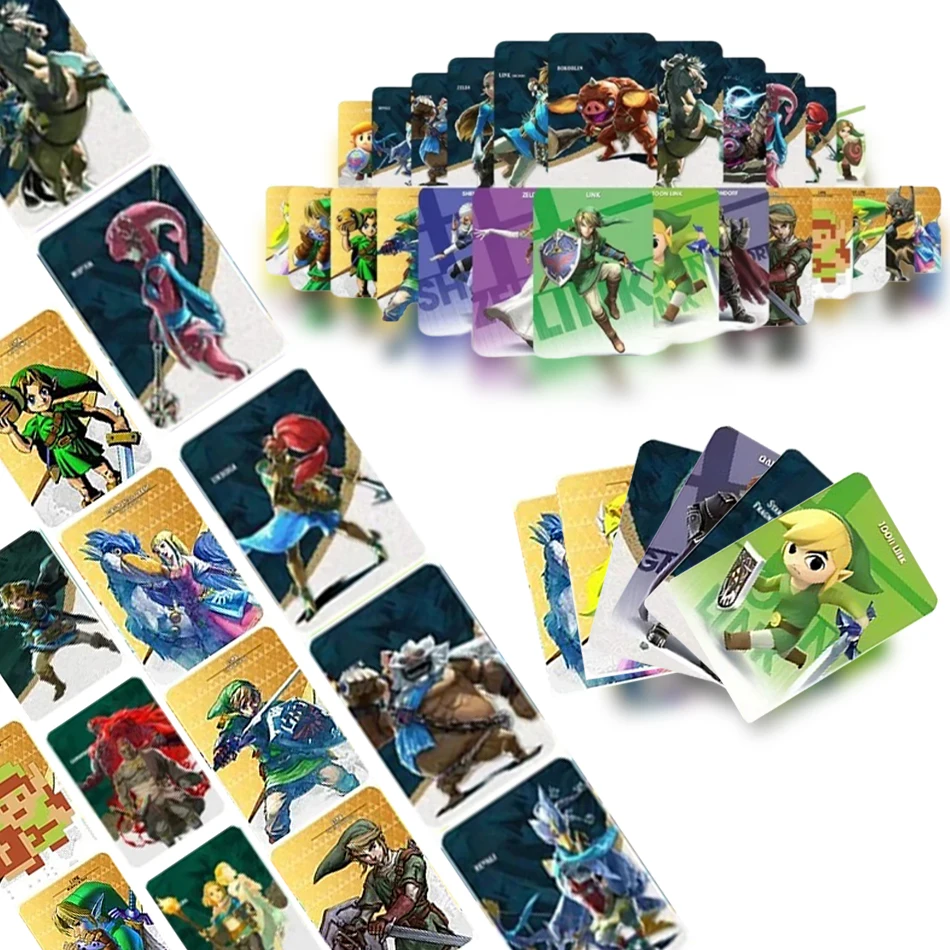 2026 Coleccionables NFC Breath of the Wild x Tears of the Kingdom - Paquete de tarjetas de juego interactivas raras Holo