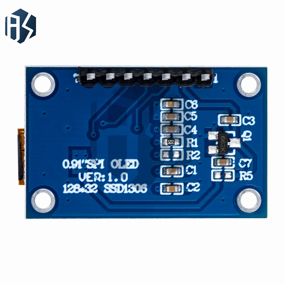 SSD1306 7PIN 0.91 pouces 128x32 SPI Module OLED 0.91 "Module d'affichage OLED blanc bleu carte d'écran OLED pour Arduino