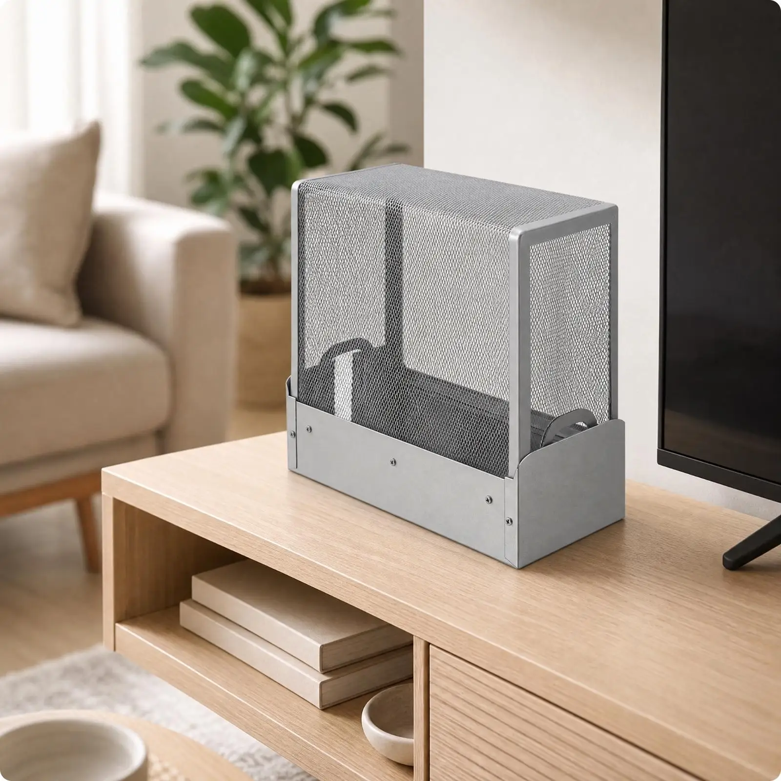 Protective Metal Router Enclosure Waterproof Wifi Modem Cover for Household Large Size Ventilated Mesh Case