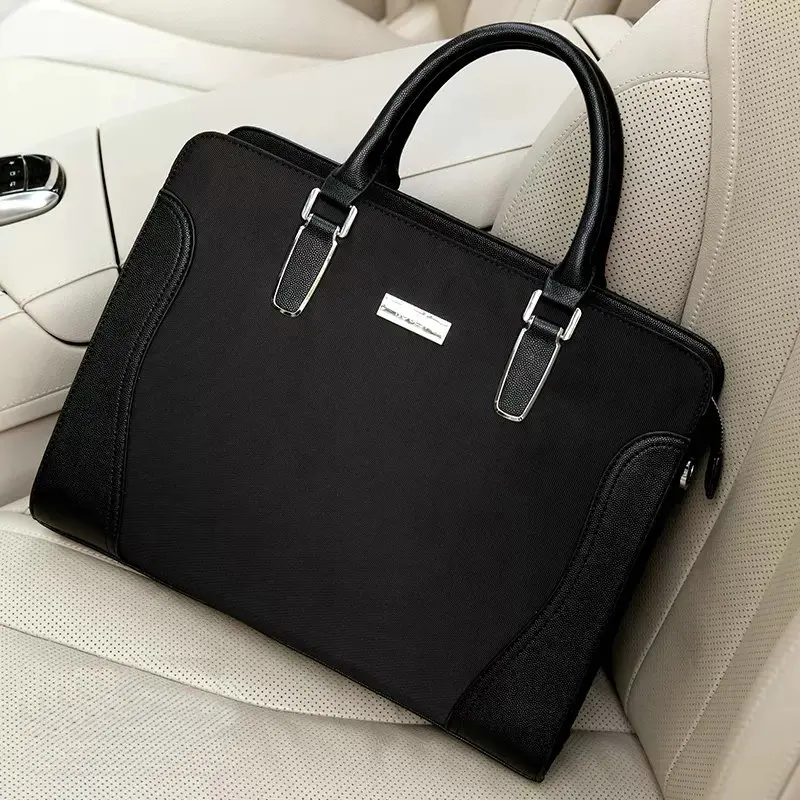 High-end Office Document Bag 14 Inch Laptop Bag Briefcase Men Travel Business Bag Waterproof Document Storage Bag Shoulder Bag