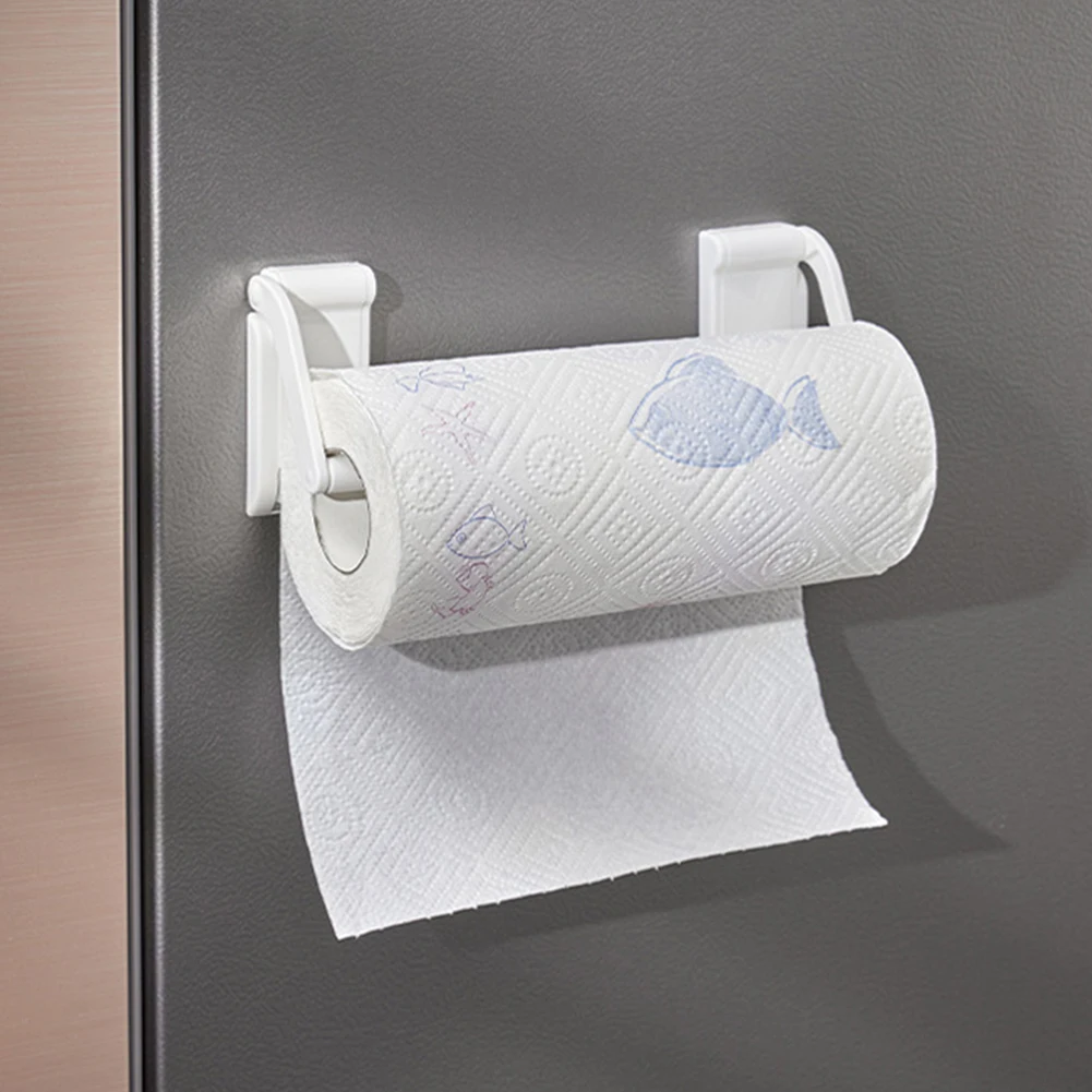 Holder Towel Holder Paper Roll Storage Rack Toilet Paper Storage White Color 180° Movable ABS Material Free Punching