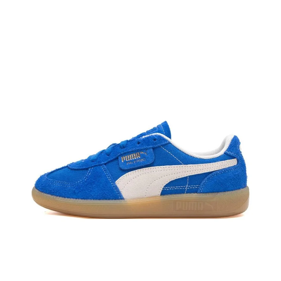 PUMA Palermo Abrasion Resistant Low top German Army Trainers Unisex Blue Beige 396841-01