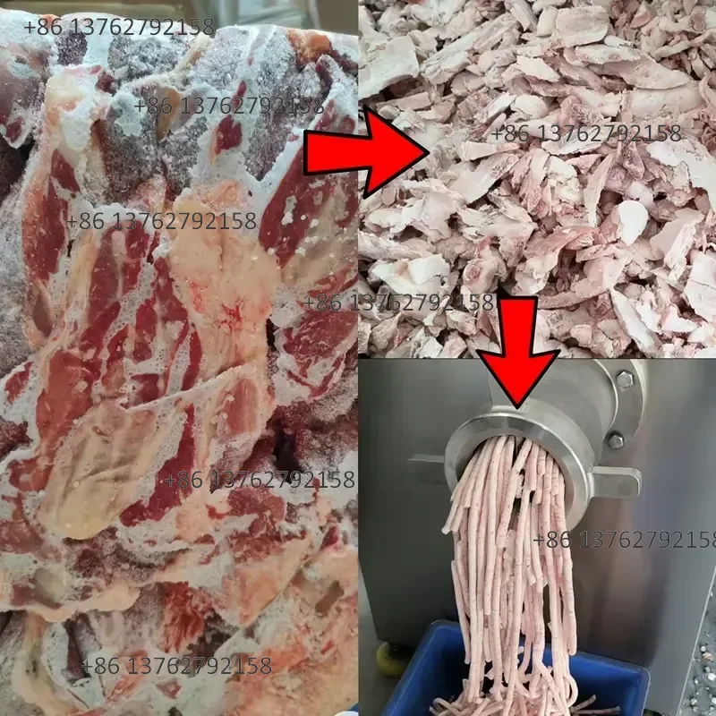 【2026】 New Zeko Professional Service Automatic 380V Industrial Crusher for Frozen Chicken Meat Chunk Cutter Block Breaker