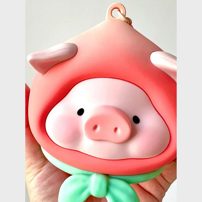 Bolsa para auriculares Lulu The Piggy genuina, caja ciega, bolsa bonita, juguete colgante, regalo de Festival de cumpleaños para amigos, amantes, parejas, cerdo encantador