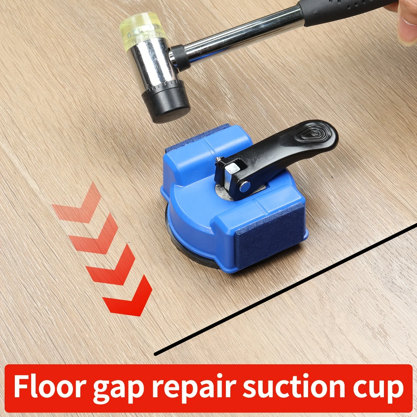 Laminate Floor Gap Fixer Heavy Duty Suction Cup Puller Wood Flooring Repair Tool Kit Mallet Not Included
