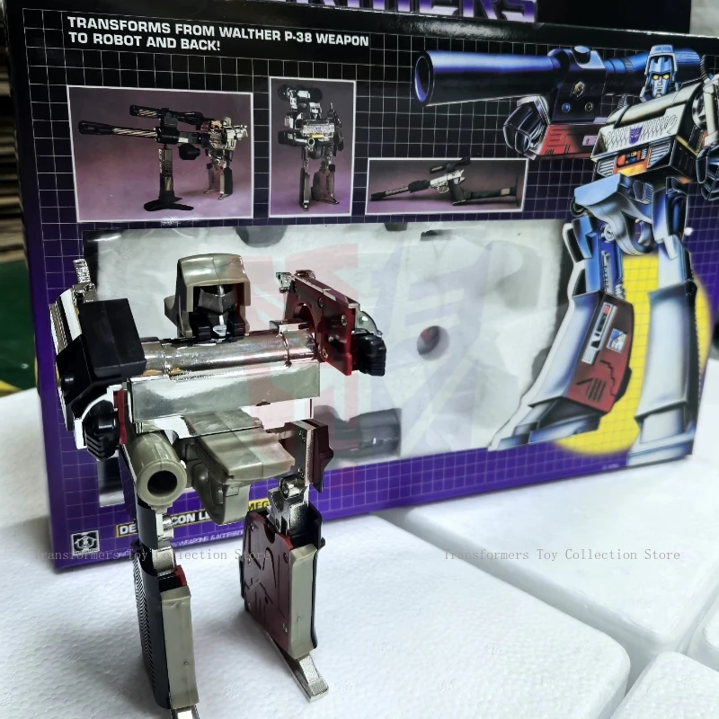 الأسهم الجديدة المحولات الطبعة الأولى G1 Megatron فيلم أنيمي شخصية تمثال المنقولة روبوت لعبة مجسمة جمع هدية عيد ميلاد