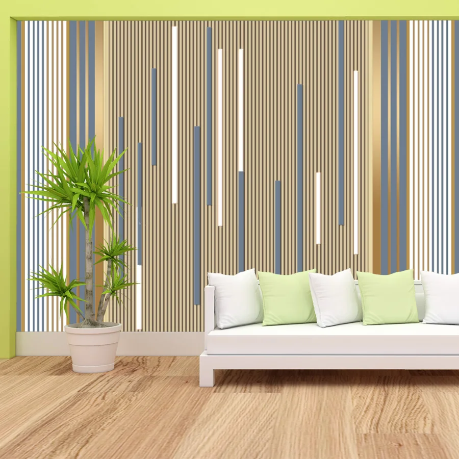 خلفيات قابلة للتقشير واللصق مخصصة لغرفة المعيشة وغرفة النوم ورق حائط ديكور المنزل خط معدني تجديد الأثاث جدارية #5