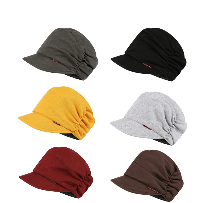 

Solid Plain Octagonal Hats for Women Men Autumn Winter Newsboy Cap Ladies Casual Keep Warm Winter Berets Pleated Painter Hat