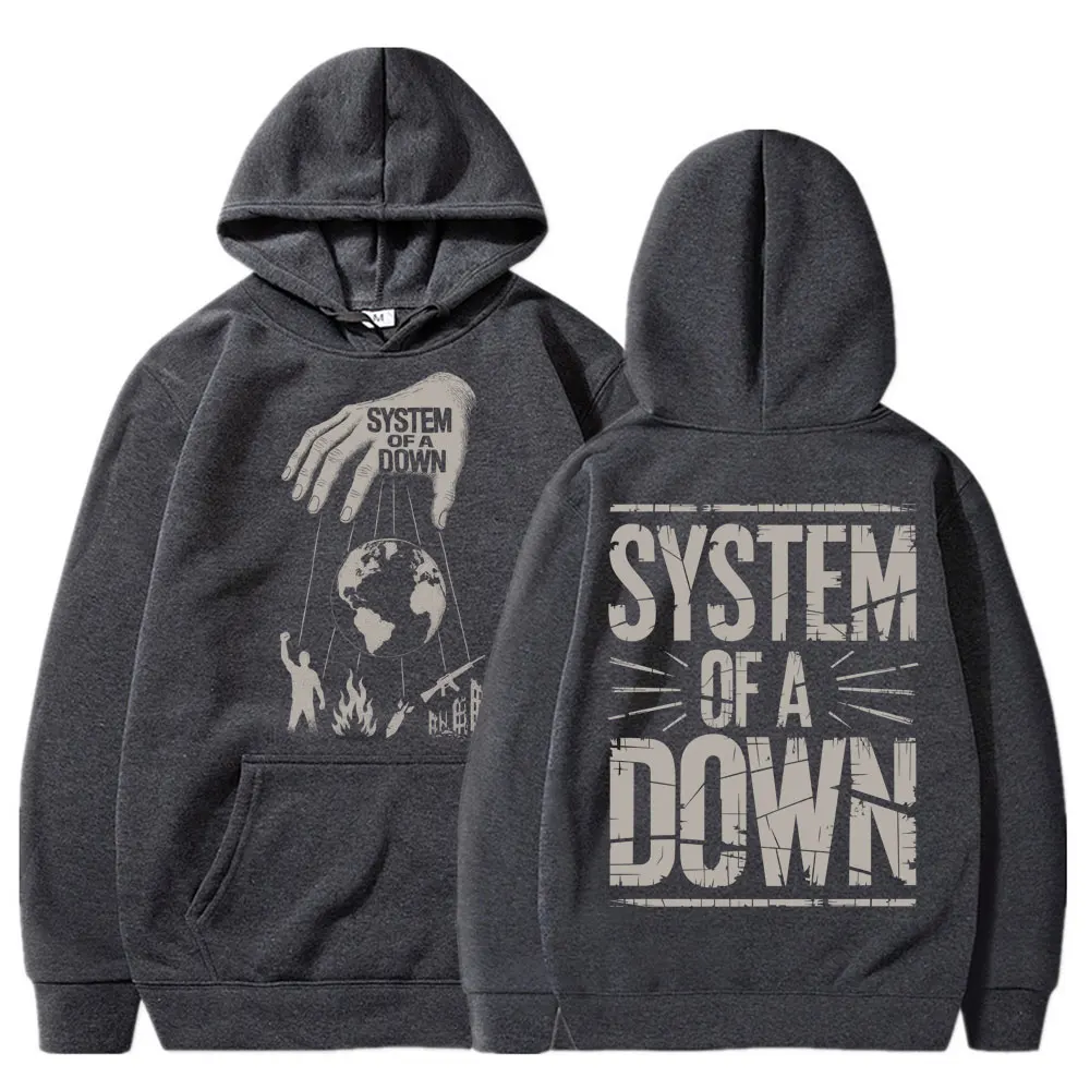 Metal Rock Band System of A Down Chop Suey Hoodies Hip Hop Vintage Gothic Music Long Sleeve Men Women Fleece Oversized Tracksuit