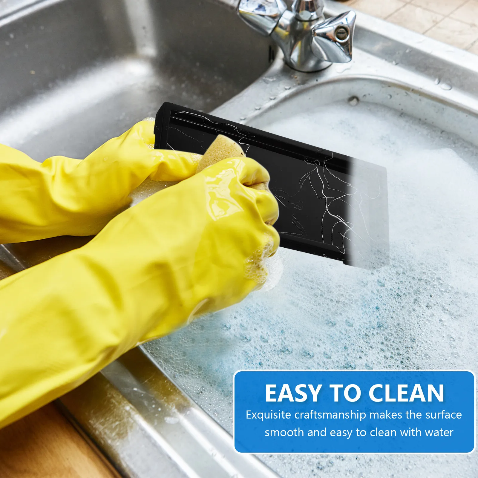 

1 шт. Поднос для хранения с мраморным узором, органайзер для ванных принадлежностей из смолы, гладкий, легко моющийся, для дома, кухни, демонстрации украшений