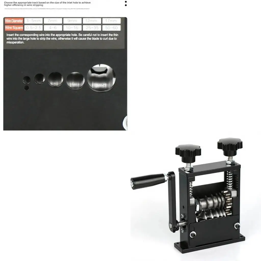 

R9UF Wire Stripper Manual Wire Stripping Tool Portable Electric Drill Power or Hand Crank Wire Stripper Tool