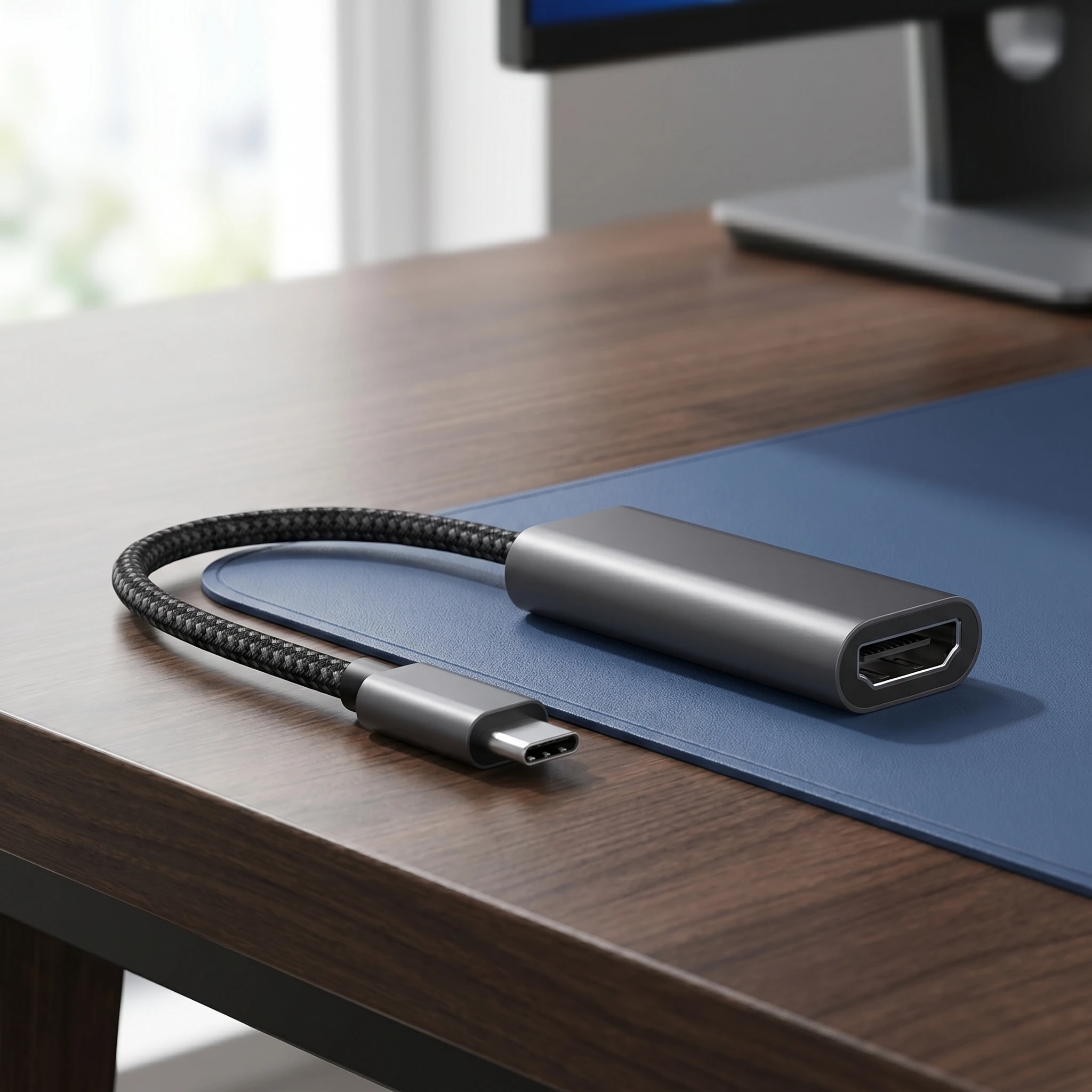 sbtool Braided USB-C to HDMI Cable Adapter 4K@60Hz Type C to HDMI Female Video Converter For MacBook Laptop HD TV