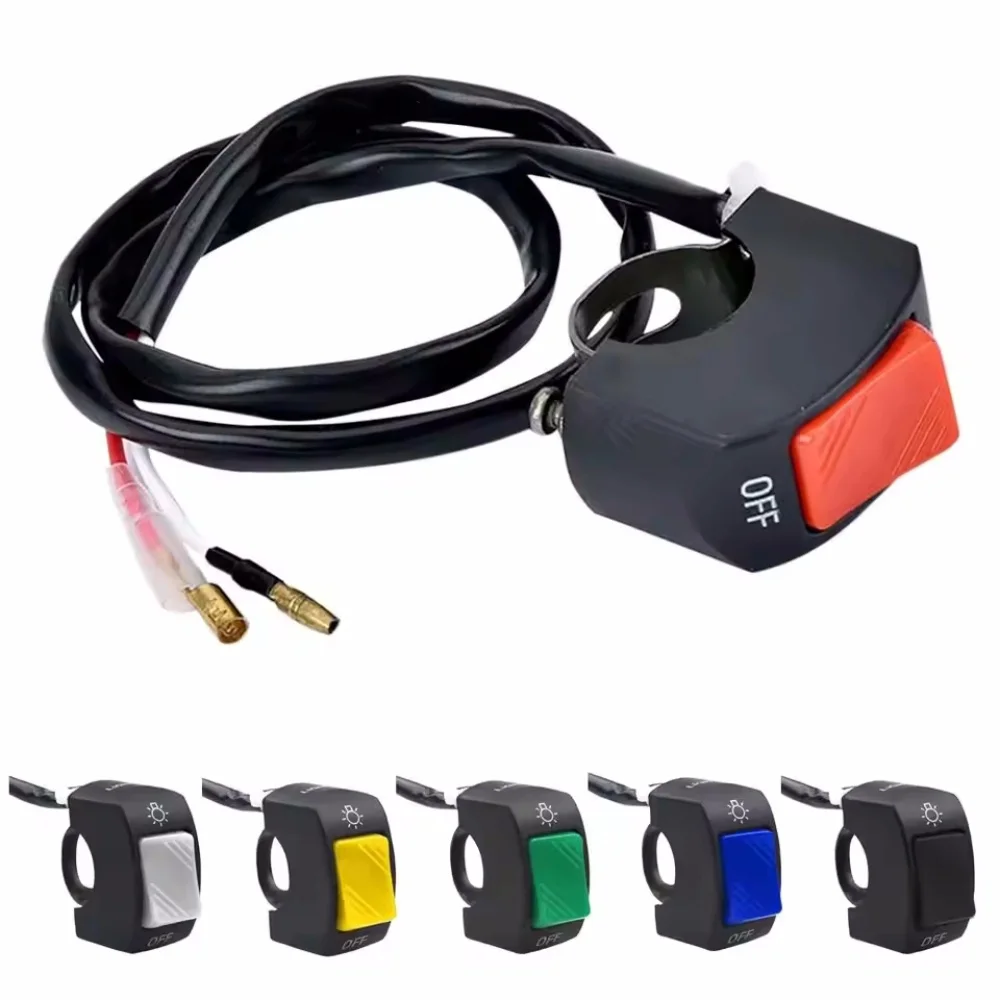 Universal Motorcycle On/Off Switch Waterproof Motorcycle Scooter Second-line Headlight Mount Handlebar Switch Moto Accessorie