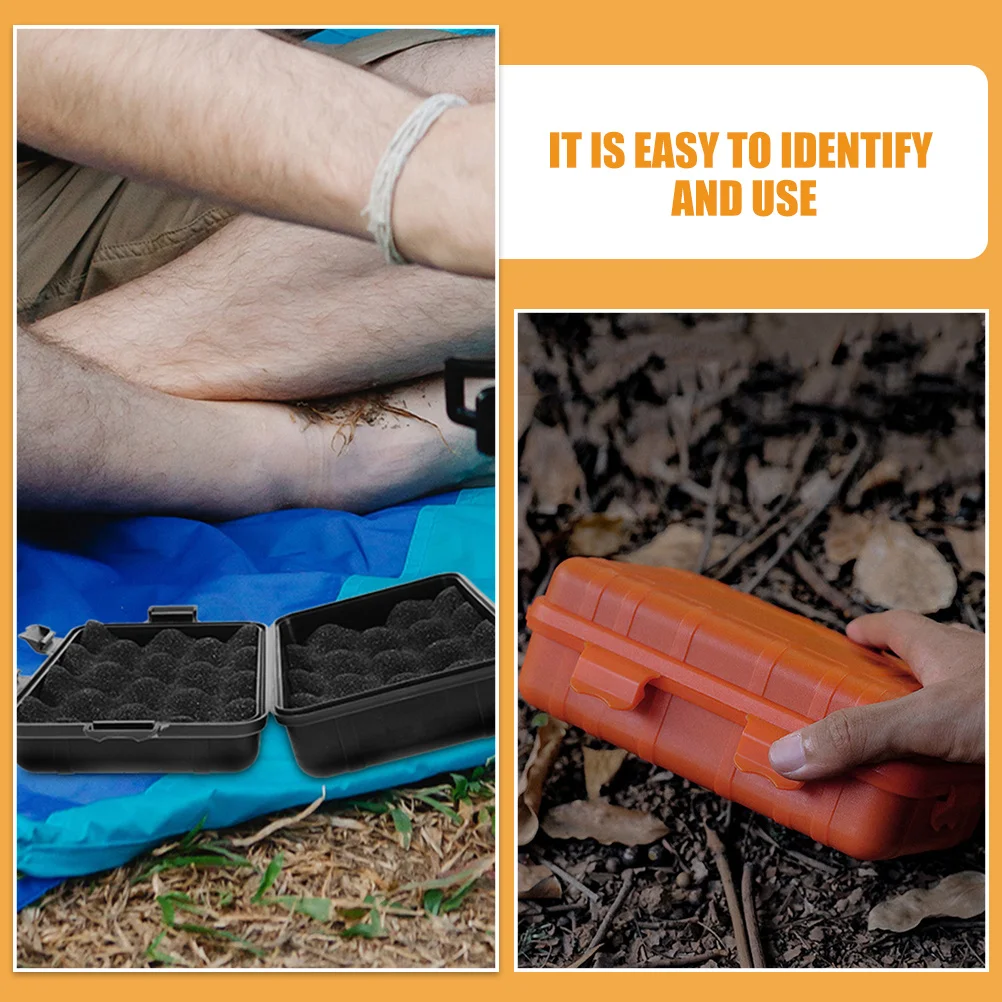 2Pcs Shockproof Waterproof Outdoor Toolbox Storage Case Gear Container Sealed Tool Organizer Camping Carry Box Emergency