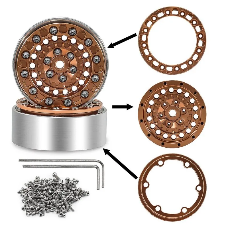 

AINY-RC Car Upgrade Accessories 1.3 Inch Metal Wheel Hub Kit For 1/18 TRX4M SCX24 FCX24