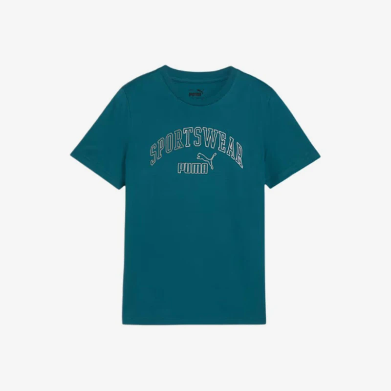 

Детская футболка Puma Authentic свободного кроя с коротким рукавом и трикотажными элементами 681842-22