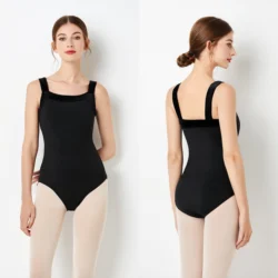 Adult Professional Ballet Leotard  Elegant Black Practice Ballet Dancing Clothes Women Dance Team Gymnastics Coverall