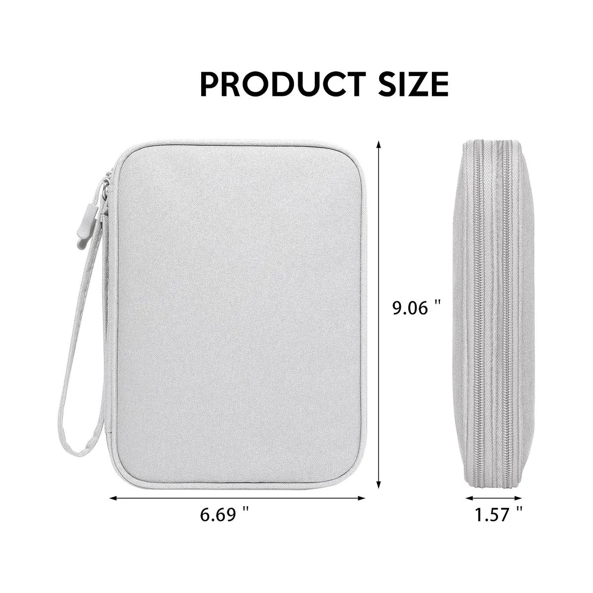 กระเป๋าจัดระเบียบอิเล็กทรอนิกส์สำหรับเดินทางกระเป๋าจัดระเบียบสายไฟสำหรับเดินทางกระเป๋าอุปกรณ์อิเล็กทรอนิกส์ขนาดกะทัดรัด-สีเทา