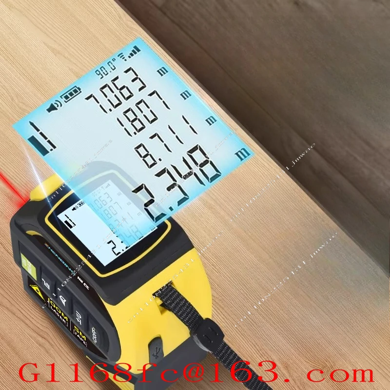 Smart Tape Measuring Bluetooth Distance Meter Room Measuring Tool 5m Tape Measuring 40m/60/80/100 M Crosshairs