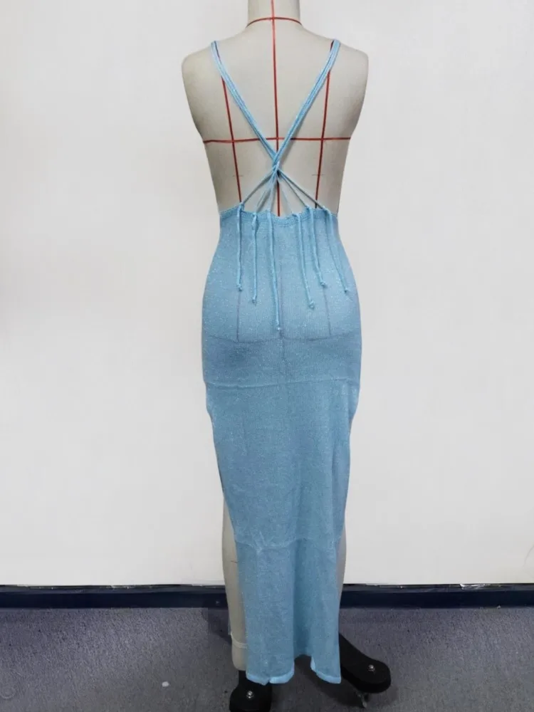 Été couverture Ups femmes maillot de bain Spaghetti sangle Robes maillot de bain 2026 nouvelle couleur unie plage vacances Maxi Robes couverture