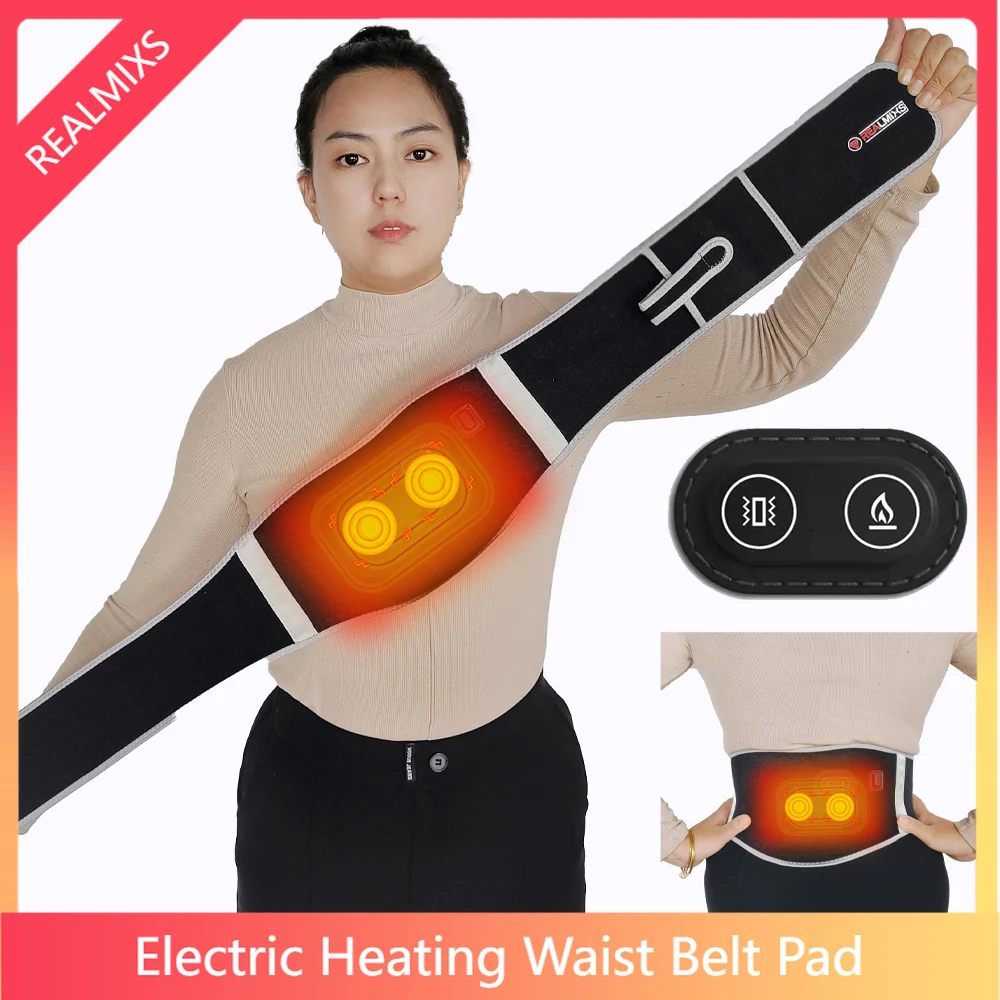 

USB Electric Heating Belt Back Massage Waist Support Brace Band Warmer Relief Pain Belly Thermal Heat Pad