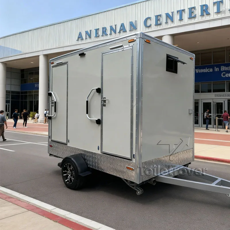 Outdoor Mobile Trailer Toilet Vip Restroom Trailer High Quality Luxury Wedding Bathroom Trailer for China Manufacturer