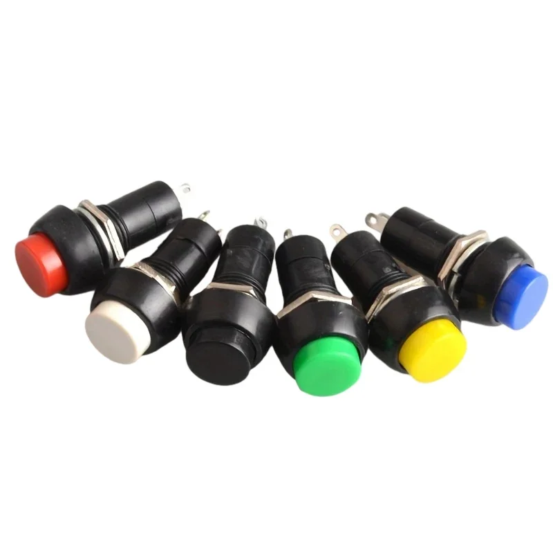 6PCS Momentary Pushbutton Switch 3A 250V AC 12mm