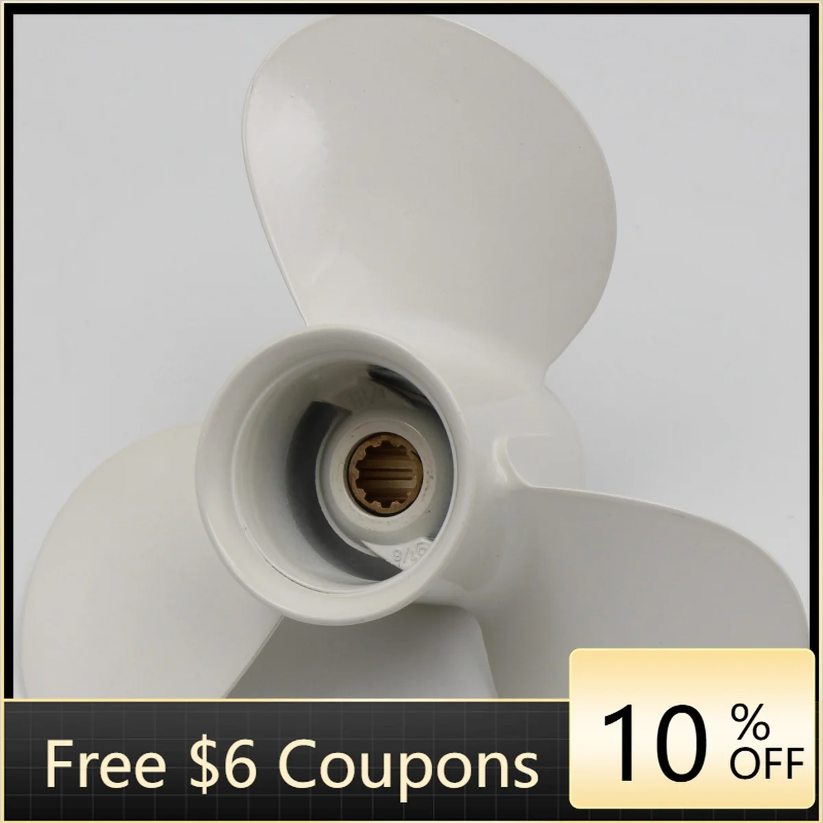 

ffb9 7/8 Aluminum Outboard Propellers 10 Spline Tooth Boat Motor Propeller New Compatible Outboard Engines C 20 25 30