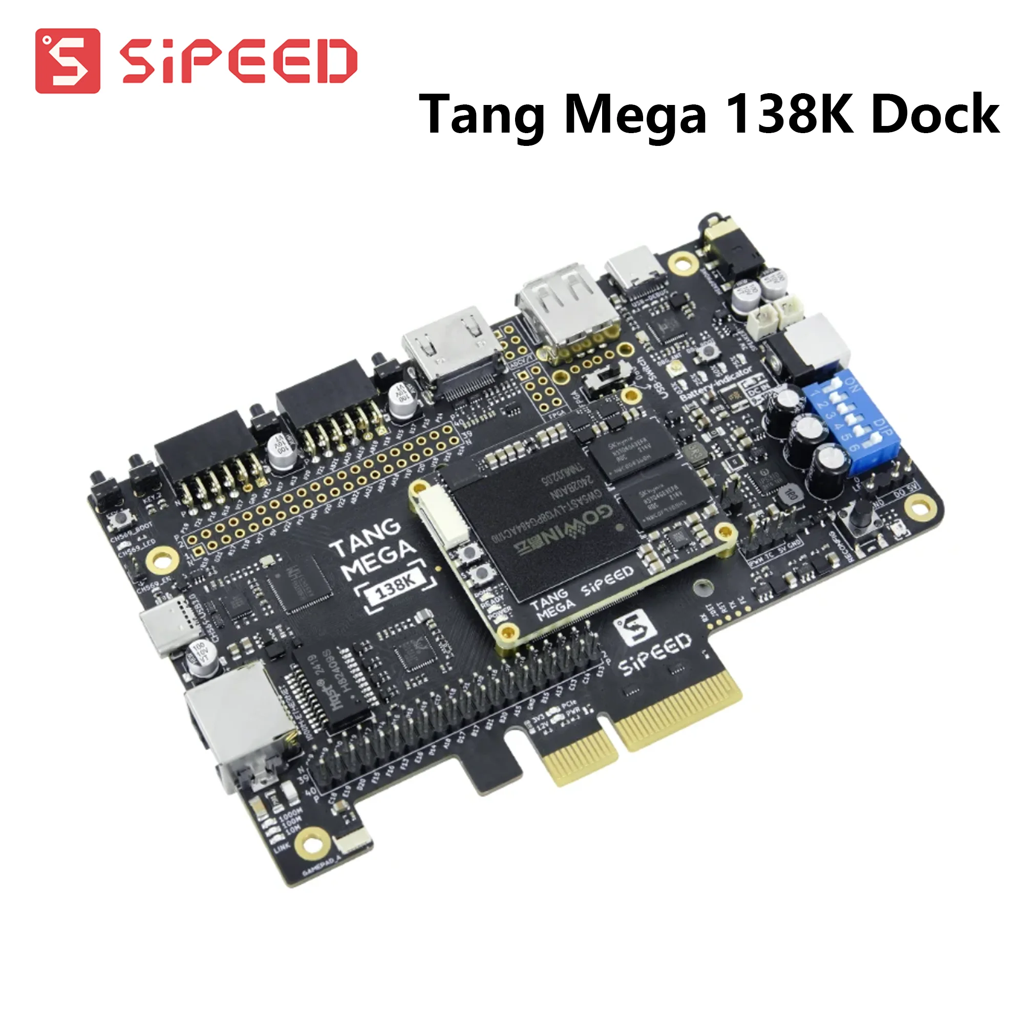 Sipeed Tang Mega 138K Dock Development Board GOWIN GW5AST RISCV FPGA Premier Affordable High-Capacity FPGA Development Kit