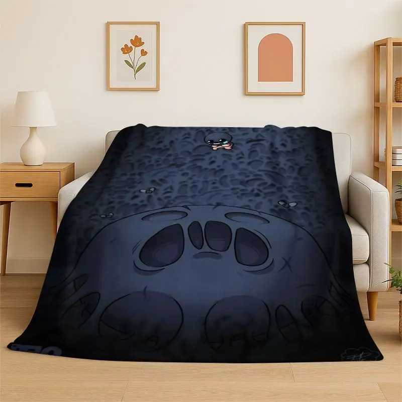 RPG Game The Binding Of Isaac Flannel Blanket,Ultra Soft Warm Plush Throw for Home Bedroom Bed Sofa Cover Office Picnic Gift Kid