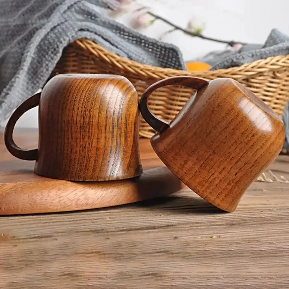 Neue Holz Teetasse Anti Verbrühungen 200ML Holz Kaffeetasse Geschirr Bier