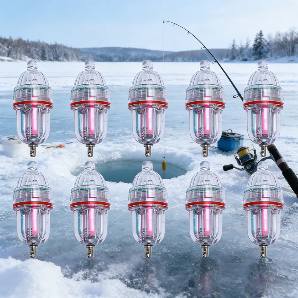 

10 шт. новые светодиодные подводные приманки для рыбы, светящиеся подводные фонари для ночной рыбалки, мигающие фонари, привлекающие рыбу