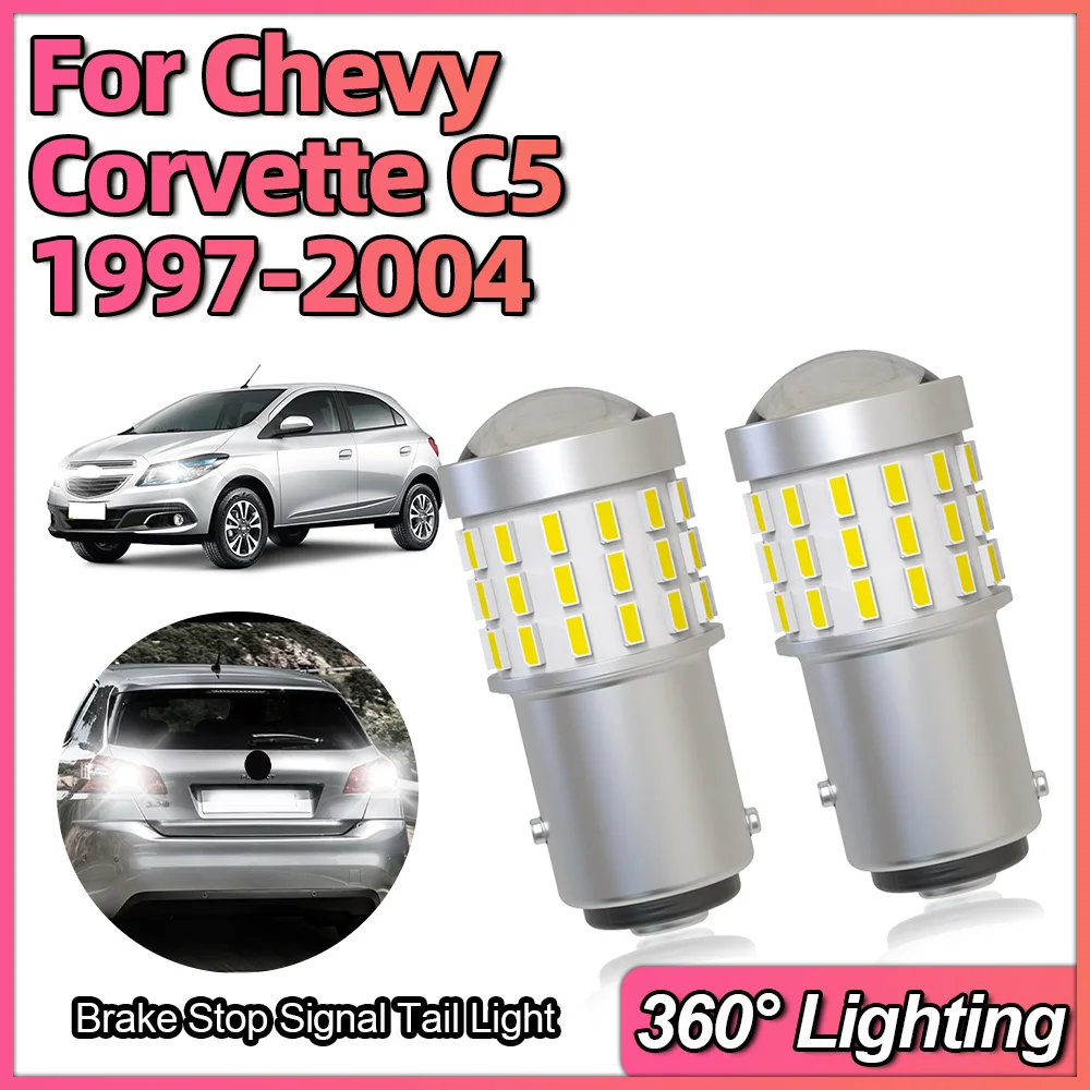

1157 P21/5W Bay15d LED 54SMD Car Brake Lights Stop Parking Signal Lamp White For Chevy Corvette C5 1997-2000 2001 2002 2003 2004
