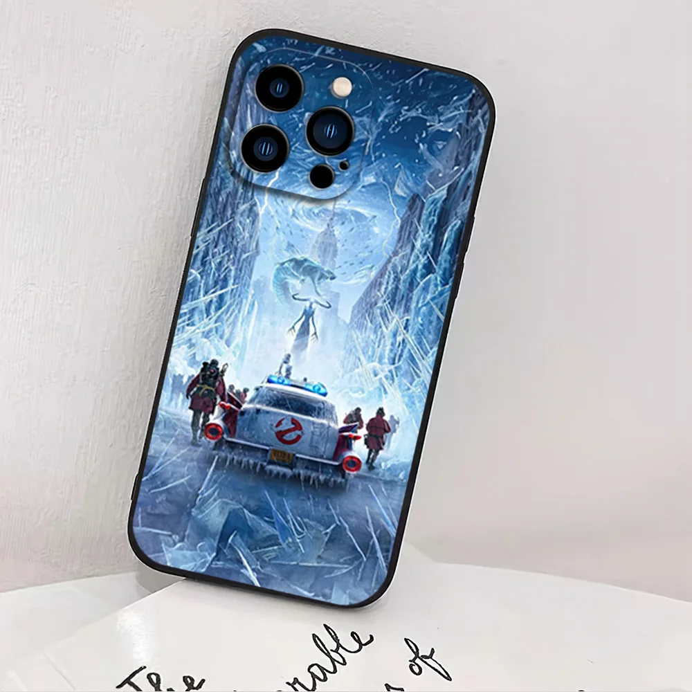 Classic Film G-Ghostbusters F-Frozen Empire Ice For iPhone 11 12 13 14 15 16 Pro Max Plus Black Soft Case Shell