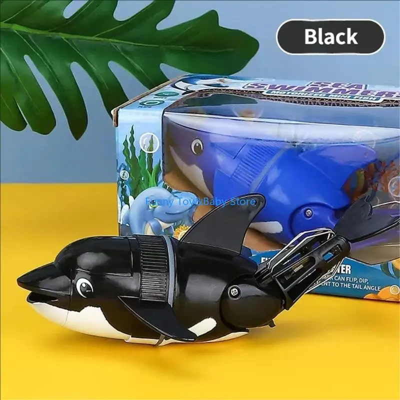 Moving Dolphin Water Toy Bathtub Play With Rolling Action For Kids 3+ Years Battery Powered Design C90B