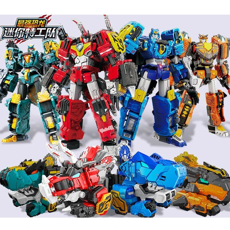 MiniForce Dinoid Warrior BURSTER GIGA التحول روبوت ديناصور نموذج قوة صغيرة تشوه Headbot Giganoto Dino Toys