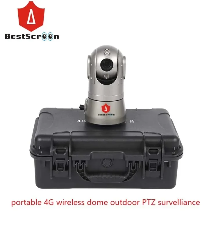 2026 Portable 30x Optical Zoom 2MP 4G Wifi & GPS Outdoor Dome PTZ IP Camera With Battery and Suitcase