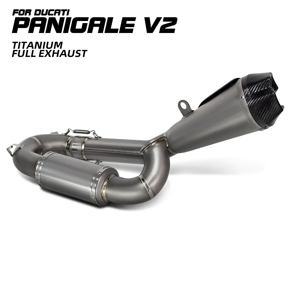 Motorcycle Slip on Line Exhaust Modify For Ducati Panigale V2 Streetfight V2S 2020-2024 Titanium Escape Muffler with DB Killer