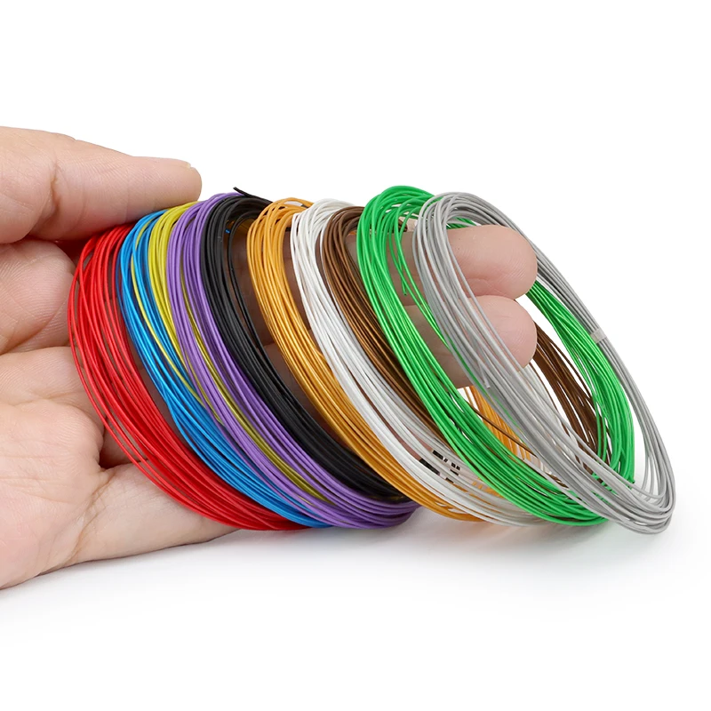 24AWG PTFE Single Copper Wire UL1423 PVDF Insulated Silver Plated 1 Core Micro Fine High Temperature Electrical Cable