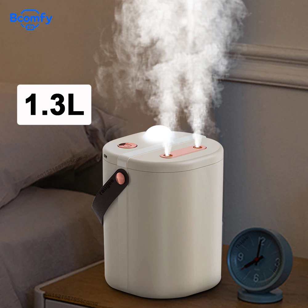 

Air Humidifier 1.3L Large Capacity Humidifier Household Silent Air Humidifier Double Spray Port Cool Mist Maker for Home Room