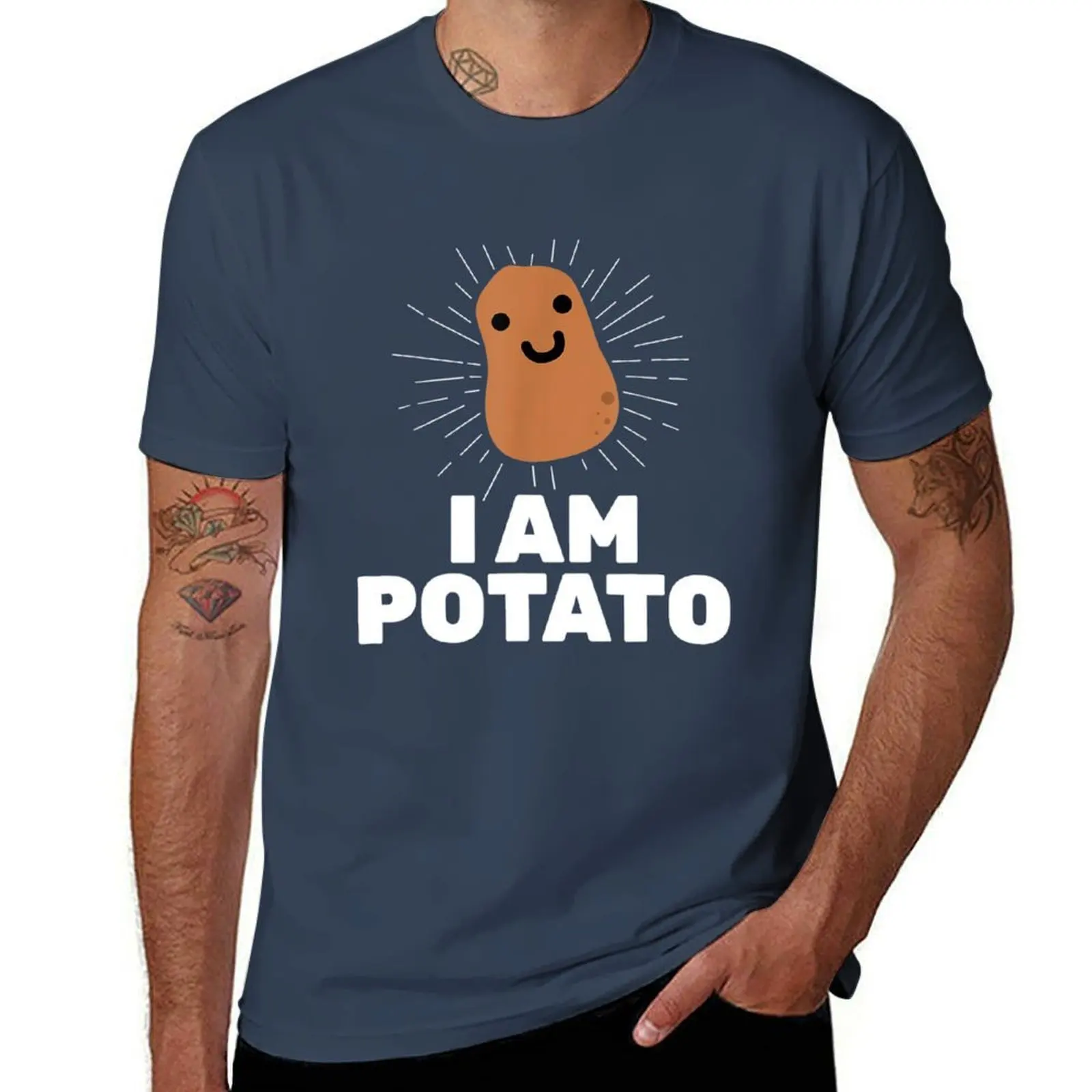 T-Shirt Divertente Kawaii Potato Potato I Am Potato, T-Shirt A Maniche Corte Antirughe