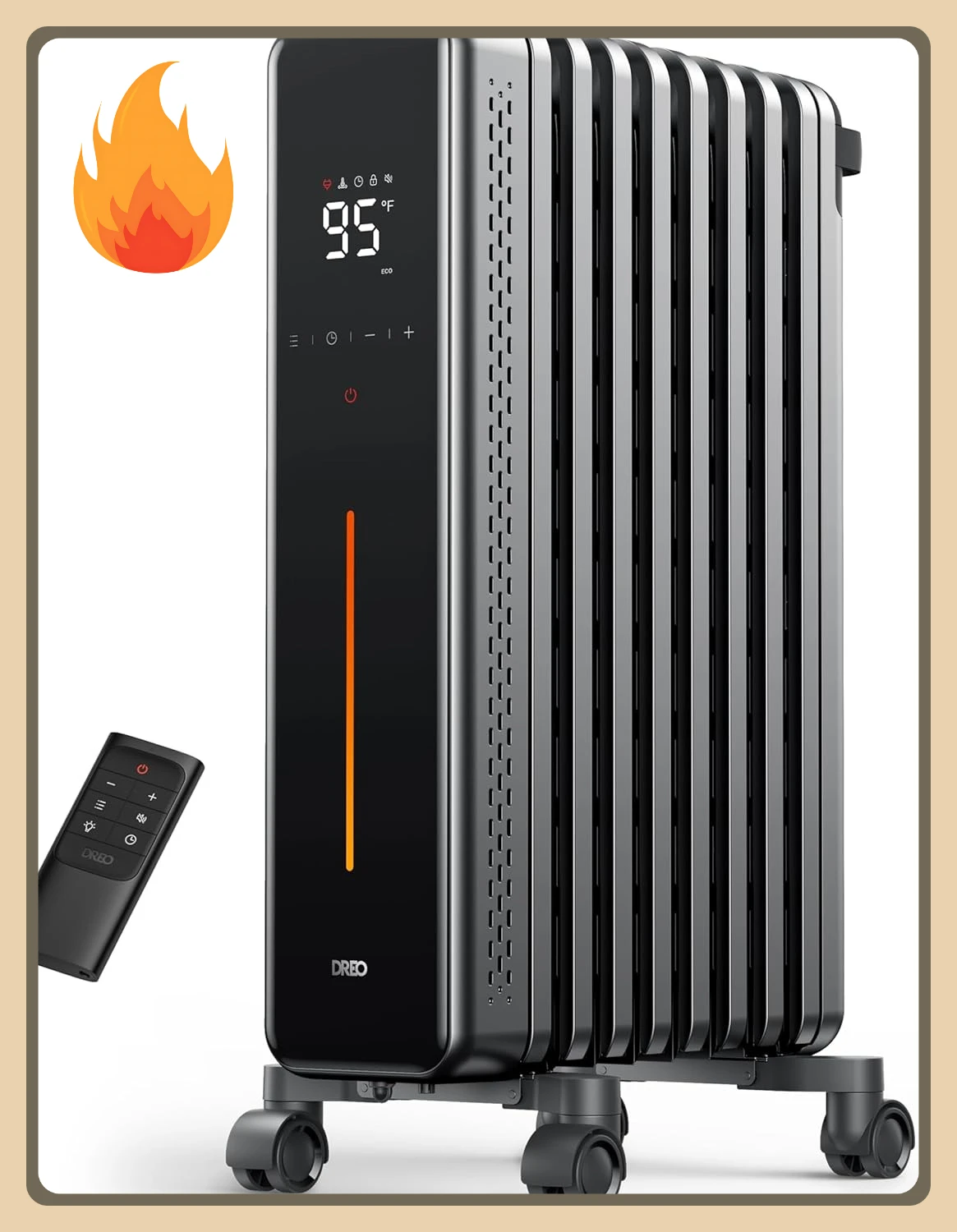 

[Best Seller!]Oil Filled Radiator Heater for Indoor Use, 8 Safety Protection, 1500W Electric Heaters for Large Room, 8 Fins, wit