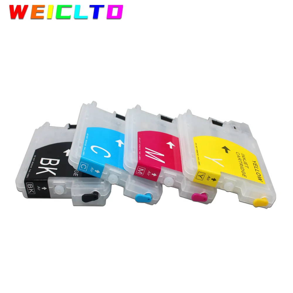 LC980 LC11 LC16 LC38 LC61 LC65 LC67 LC1100 No Chip Refillable Ink Cartridge For Brother DCP-145C J125 J315W J515W MFC J415W J615