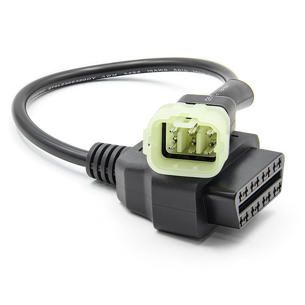 Afbeelding 5: Geschikt voor KTM 6PIN naar 16PIN adapterkabel Obd2 motorfietsadapterkabel