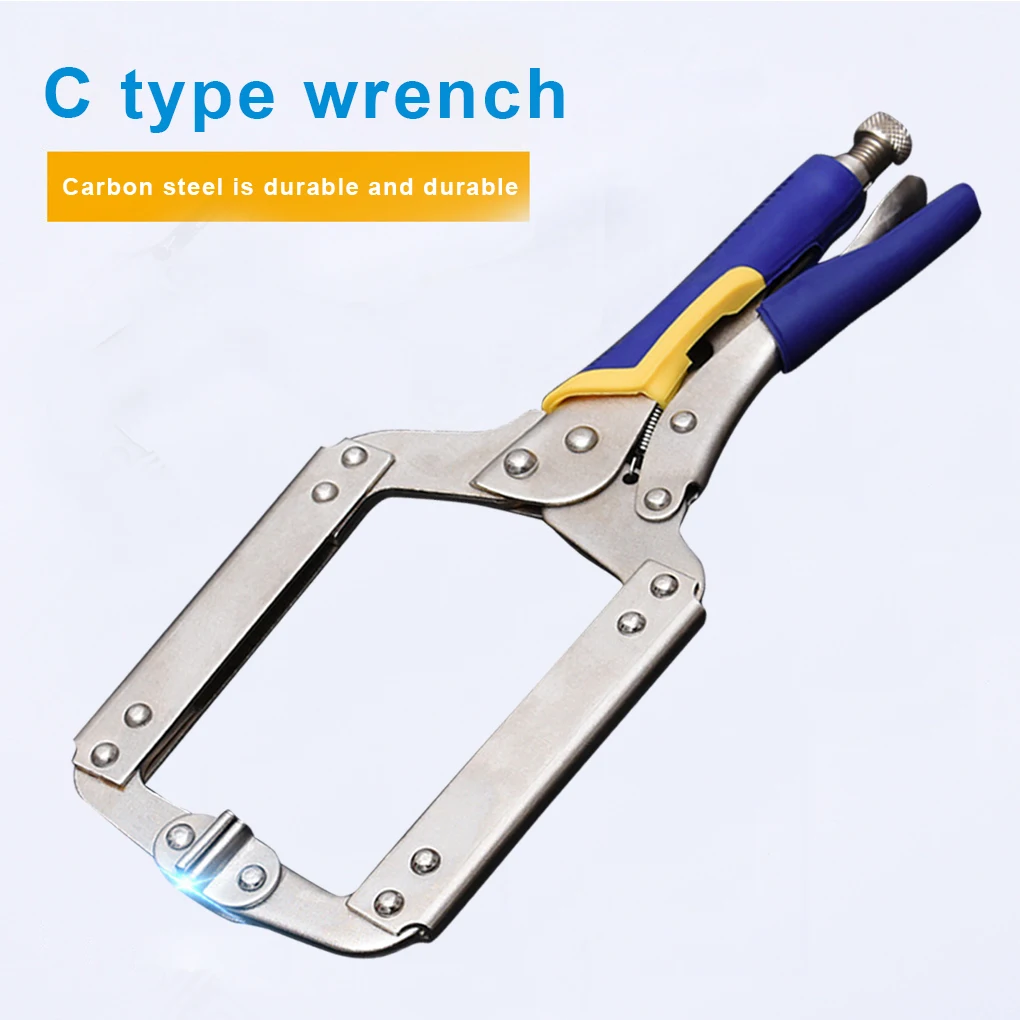 

C Shaped Clamp Multifunctional Round Tip Clip Vise Grip Pliers Fast Locking Heavy Duty Hand Tool,14/18-inch