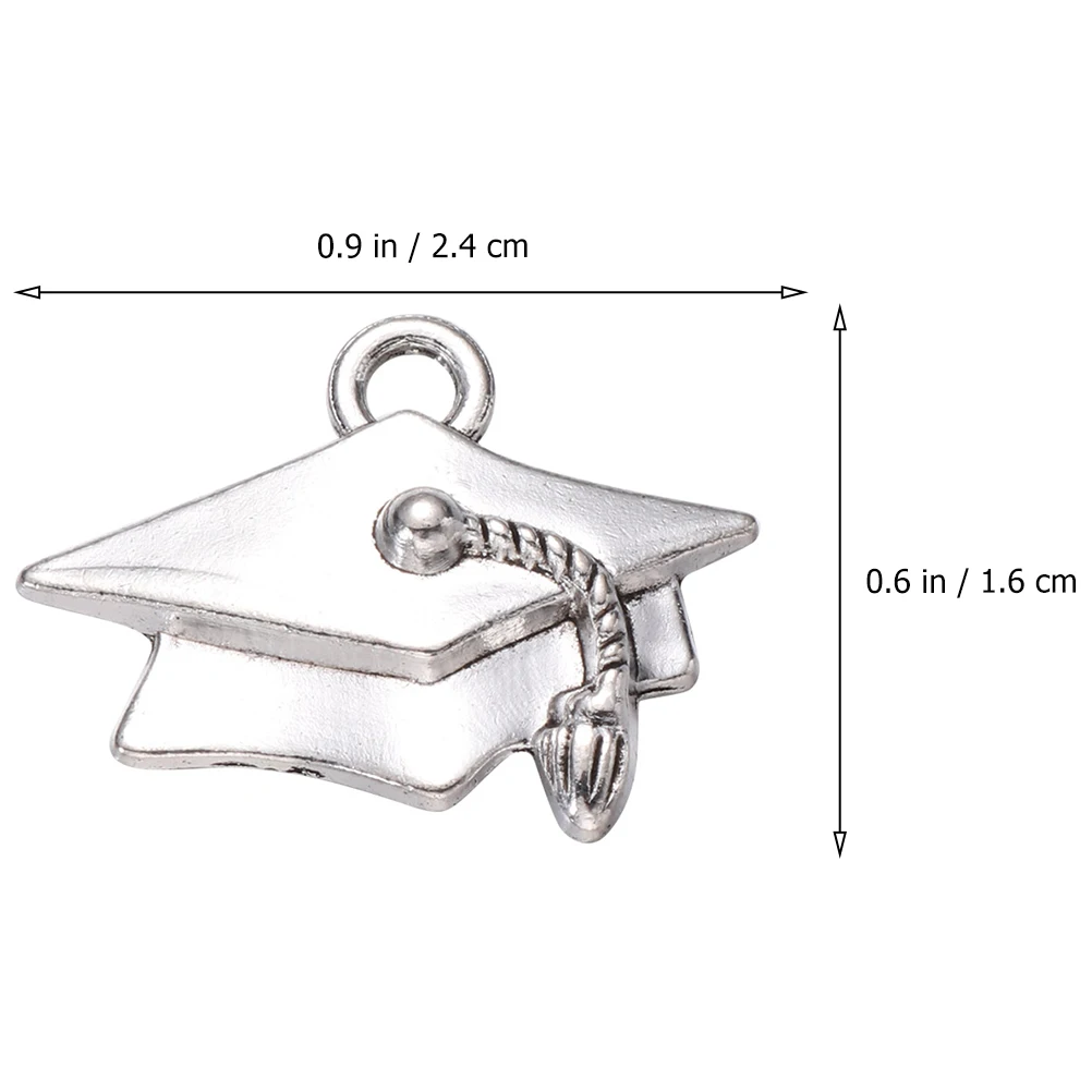 

48pcs Doctorial Hat Charms Jewelry Accessories Lightweight DIY Pendant Phone Key Chain Graduation Tassel Party Supplies Stylish