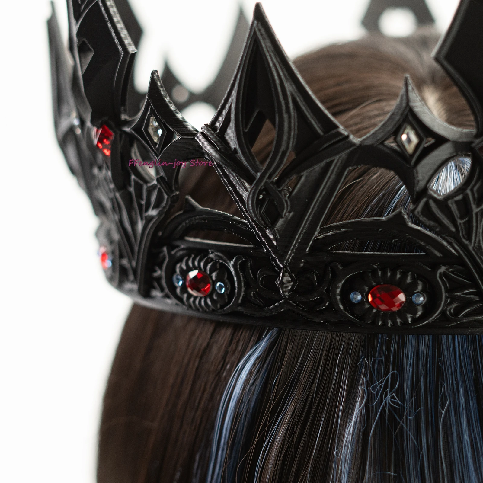 ALove And Deepspace Xavier Cosplay King of Darknight الزي الدعامة تاج Moonfall Lightbringer تاج شعر مستعار رجالي اكسسوارات #6