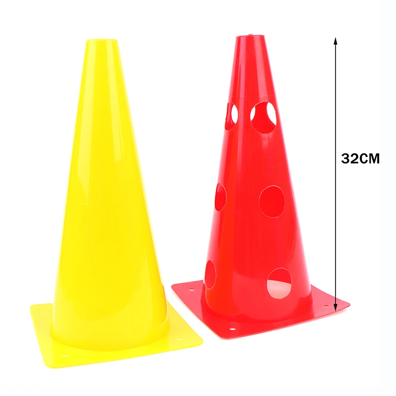 New 5Pcs 32CM Barrier Football Road Flat Training Cone Perforated Sign Obstacles Road Cones Soccer Basketball Training Equipment view 6