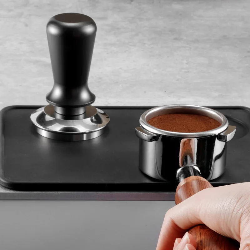 

1 шт., тампер для кофе из нержавеющей стали, эластичный инструмент под давлением для кофе с ручкой, безопасный материал для использования на кухне