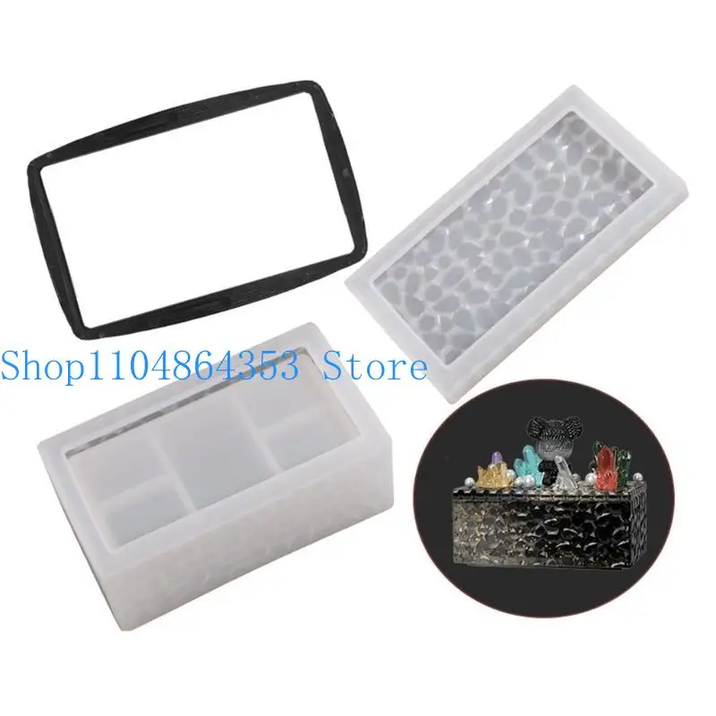 652F Jewelry Storage Tanks Epoxy Resin Container Candy Box Mold Home Decoration Tools Decoration Desktop Craft